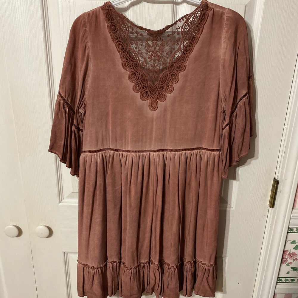Rustic Red Dress - Picture 2 of 3